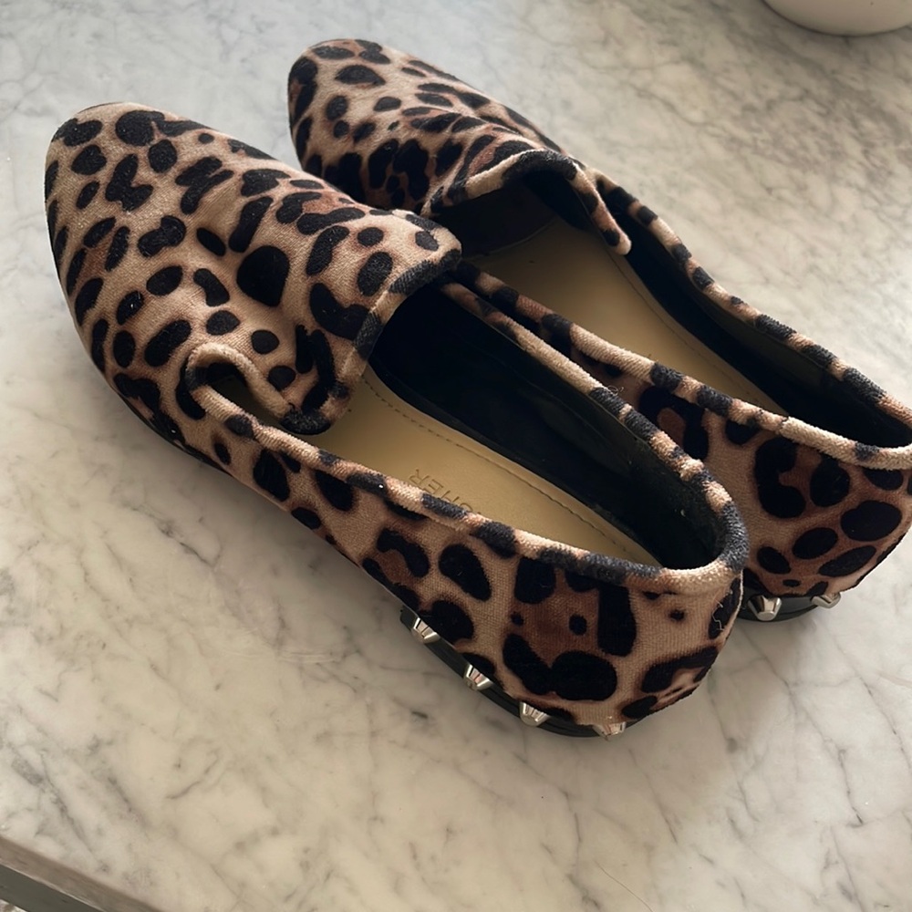 Marc fisher leopard loafers